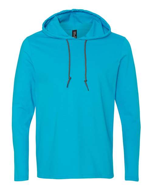 Unisex Softstyle® Lightweight Hooded Long Sleeve T-Shirt Image 2