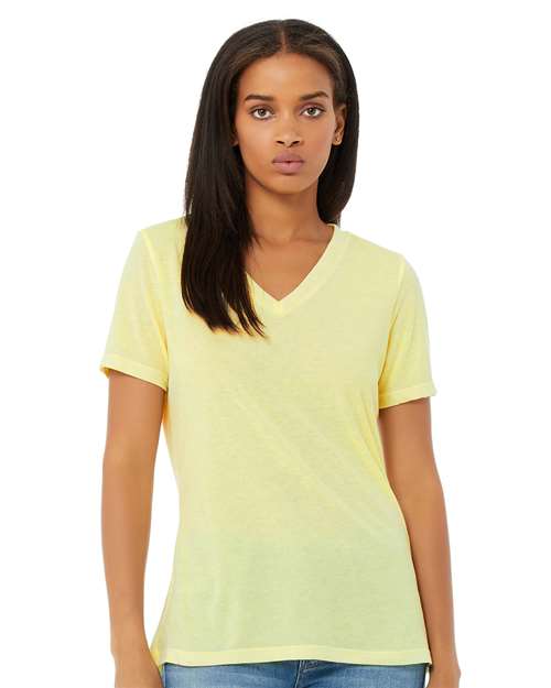 Women's Relaxed Triblend V-Neck Tee Image 7