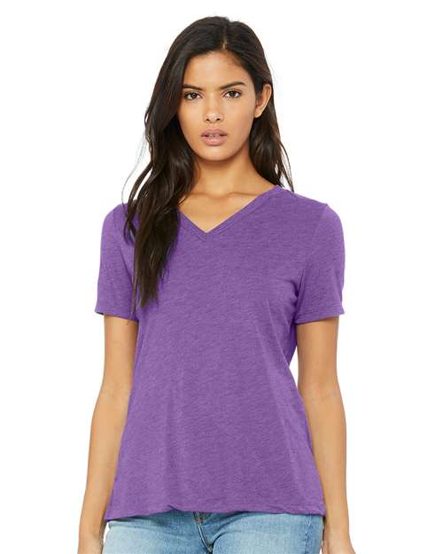 Women's Relaxed Triblend V-Neck Tee Image 8
