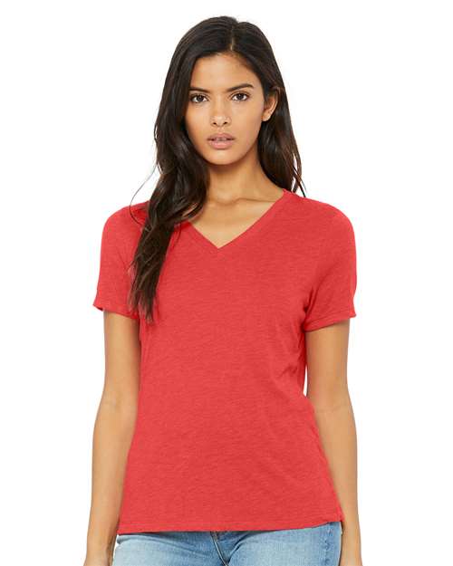 Women's Relaxed Triblend V-Neck Tee Image 9