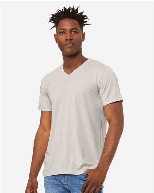 Unisex Heather CVC V-Neck Tee Image 9