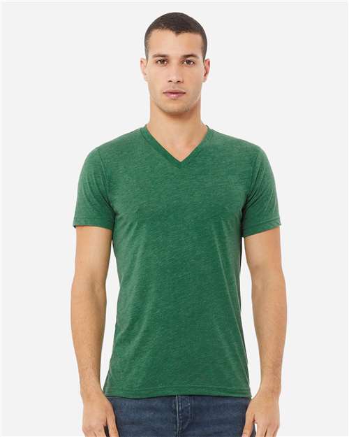 Unisex Heather CVC V-Neck Tee Image 10