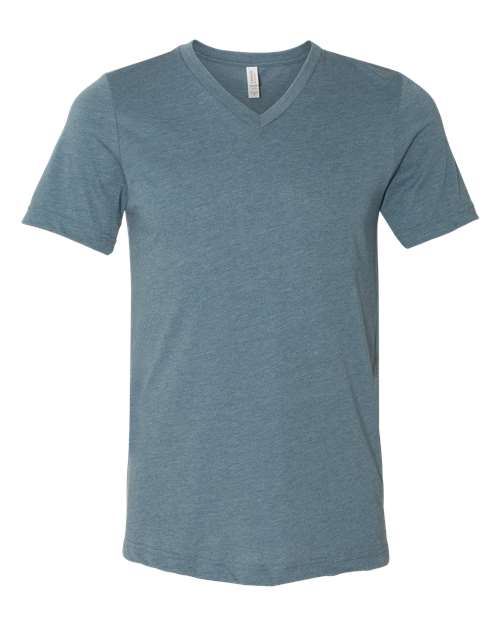 Unisex Heather CVC V-Neck Tee Image 15