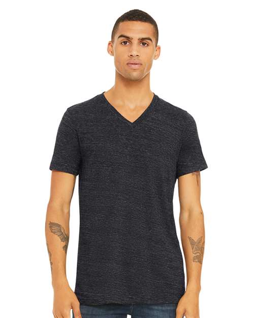 Unisex Textured Jersey V-Neck Tee Image 5