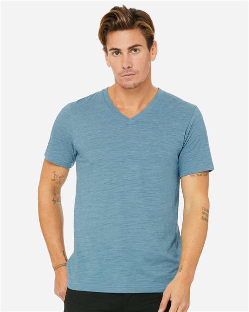 Unisex Textured Jersey V-Neck Tee Image 7