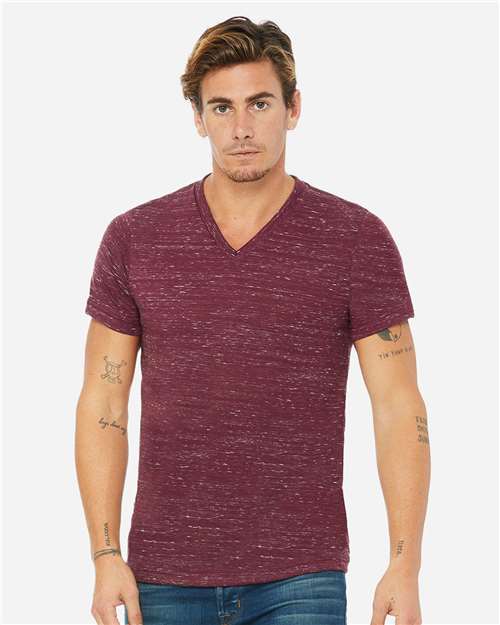 Unisex Textured Jersey V-Neck Tee Image 9