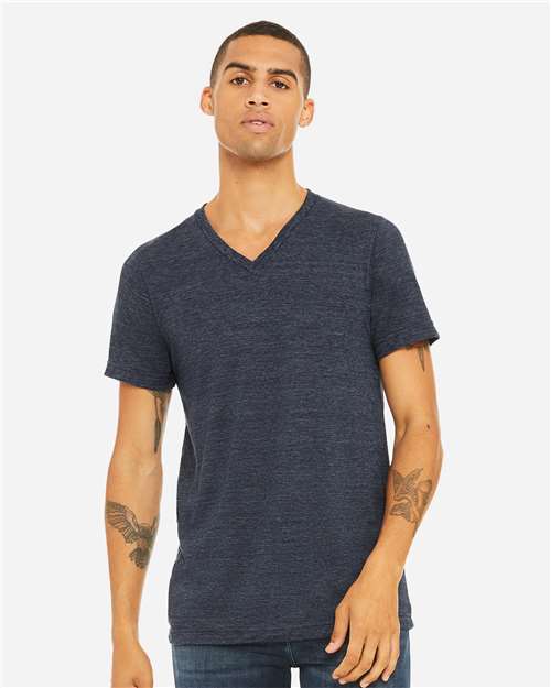 Unisex Textured Jersey V-Neck Tee Image 11