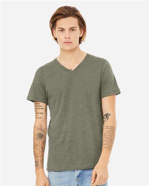 Unisex Textured Jersey V-Neck Tee Image 12