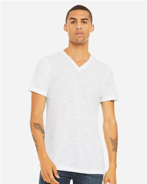 Unisex Textured Jersey V-Neck Tee Image 17