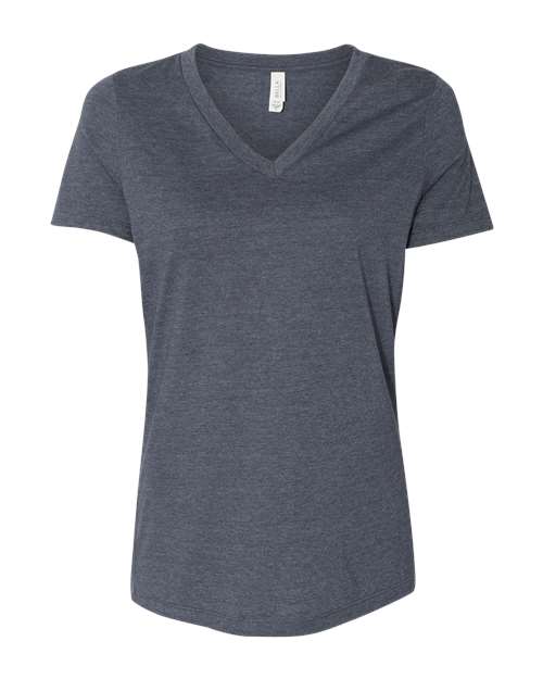 Women's Relaxed Heather CVC V-Neck Tee Image 7