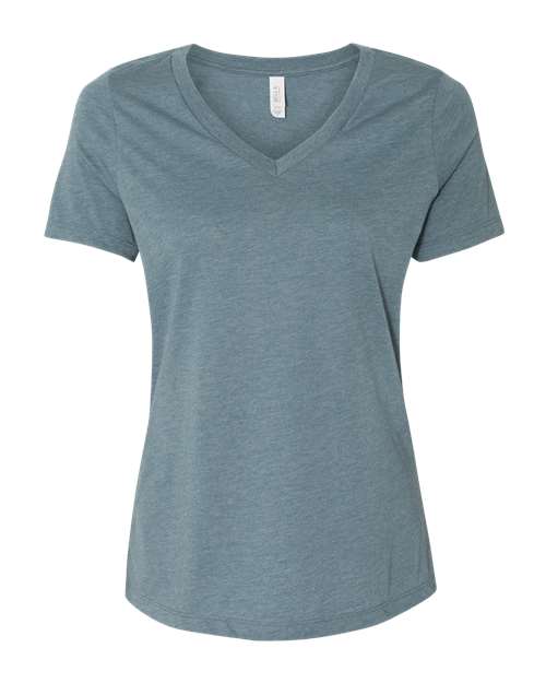 Women's Relaxed Heather CVC V-Neck Tee Image 11