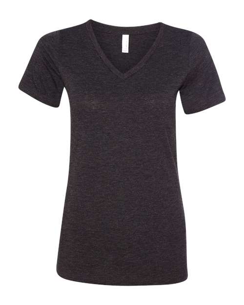 Women's Relaxed Triblend V-Neck Tee Image 3