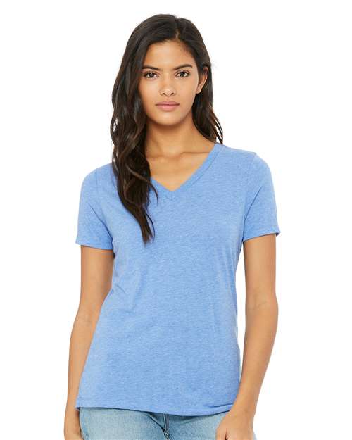 Women's Relaxed Triblend V-Neck Tee Image 2