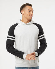 Unisex Nublend® Varsity Colorblocked Raglan Hooded Sweatshirt Image 1
