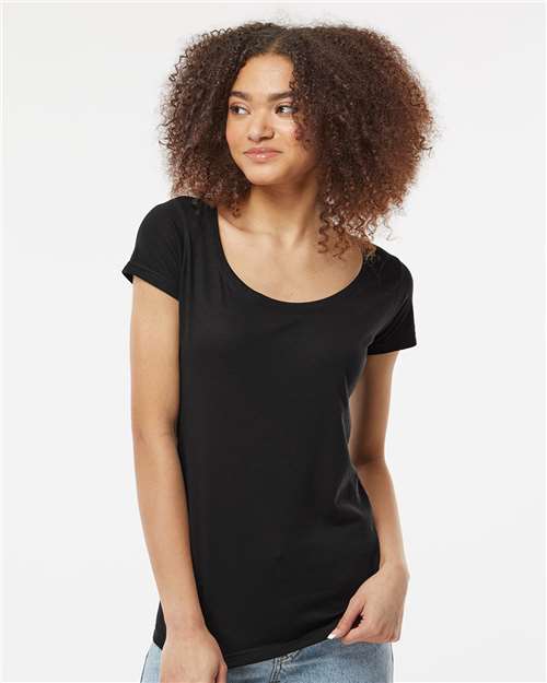 Women's Poly-Rich Scoop Neck T-Shirt Image 2