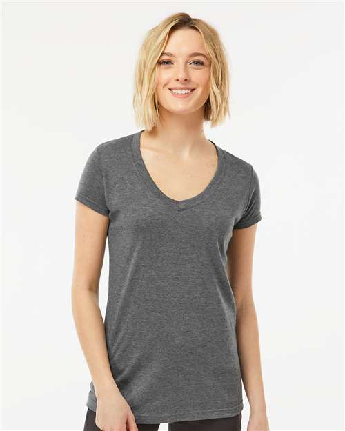 Women's Poly-Rich V-Neck T-Shirt Image 3