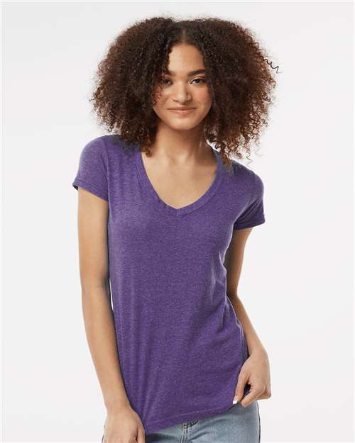 Women's Poly-Rich V-Neck T-Shirt Image 4
