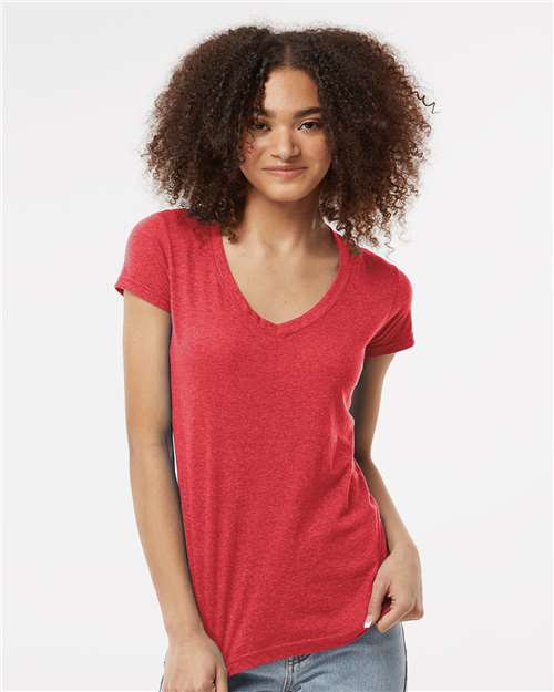 Women's Poly-Rich V-Neck T-Shirt Image 5