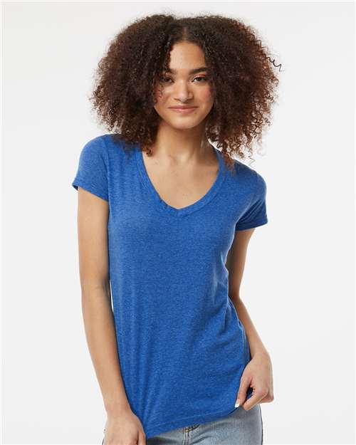 Women's Poly-Rich V-Neck T-Shirt Image 6