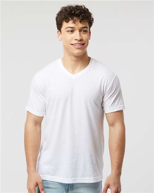Men's Poly-Rich V-Neck T-Shirt Image 11