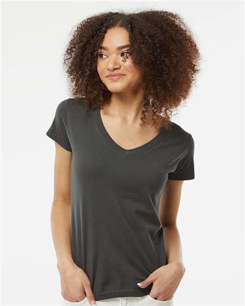 Women's Fine Jersey V-Neck T-Shirt Image 4