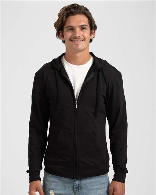 Unisex Beach Full-Zip Hooded Long Sleeve T-Shirt Image 2