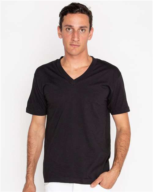 Unisex USA-Made Fine Jersey V-Neck T-Shirt Image 3