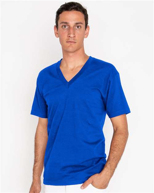 Unisex USA-Made Fine Jersey V-Neck T-Shirt Image 6