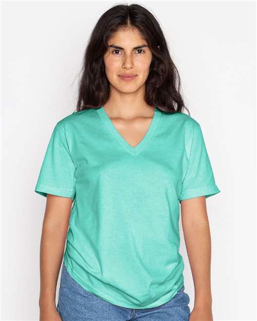 Unisex USA-Made Fine Jersey V-Neck T-Shirt