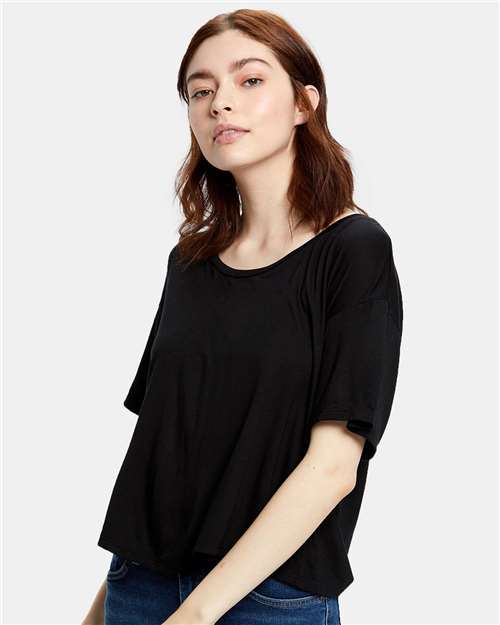 Women's Boxy Open Neck Tee