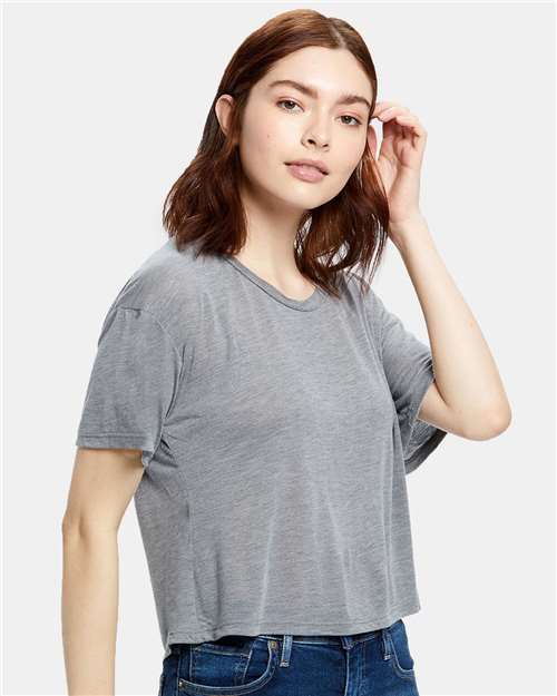 Women's Boxy Open Neck Tee Image 4