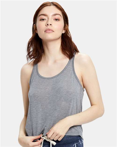 Women's Sheer Cropped Racer Tank Top Image 2