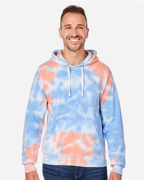 Men's Tie-Dyed Fleece Hooded Sweatshirt Image 8