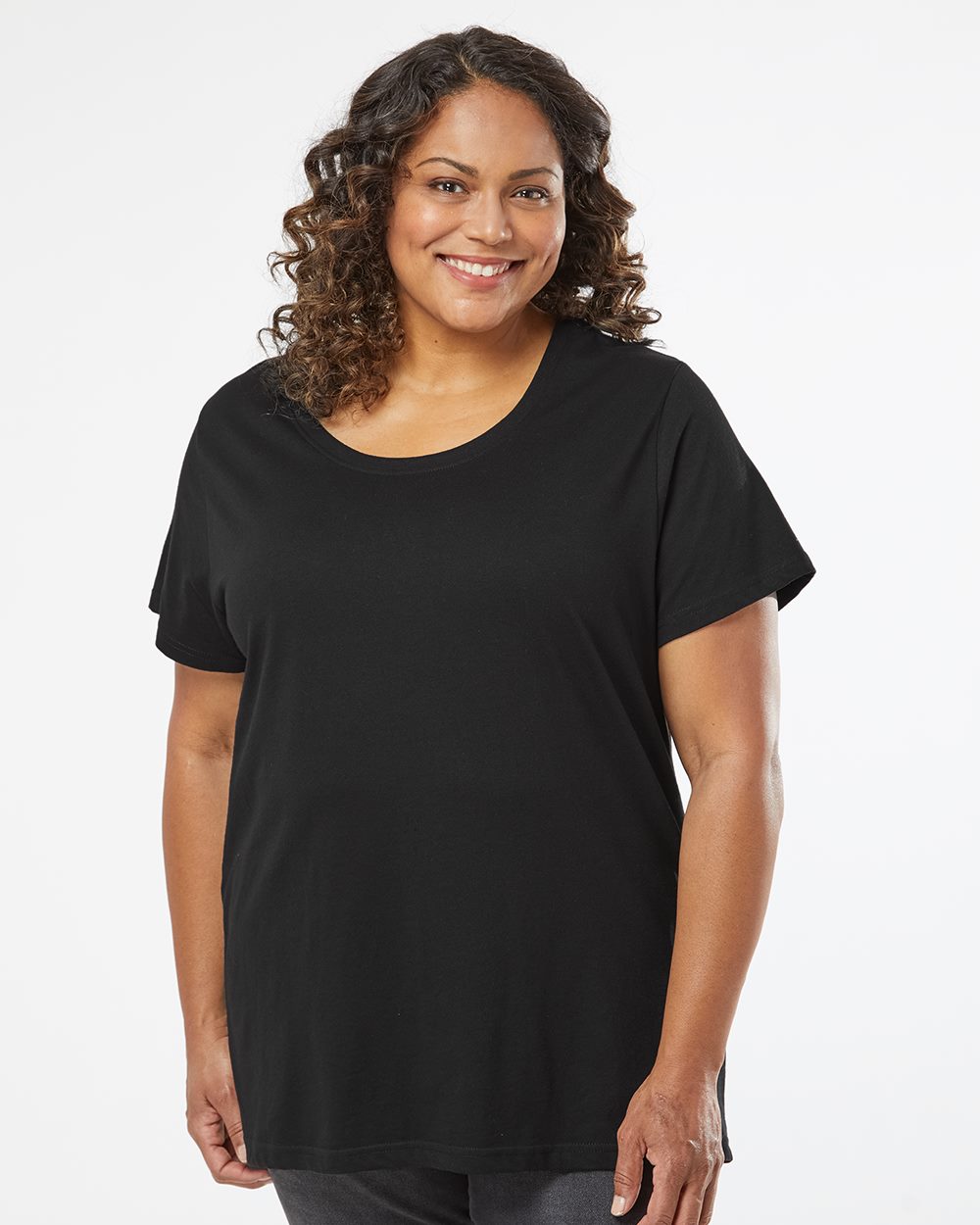 Women's Curvy Collection Fine Jersey Tee