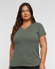Women's Curvy Collection Fine Jersey V-Neck Tee