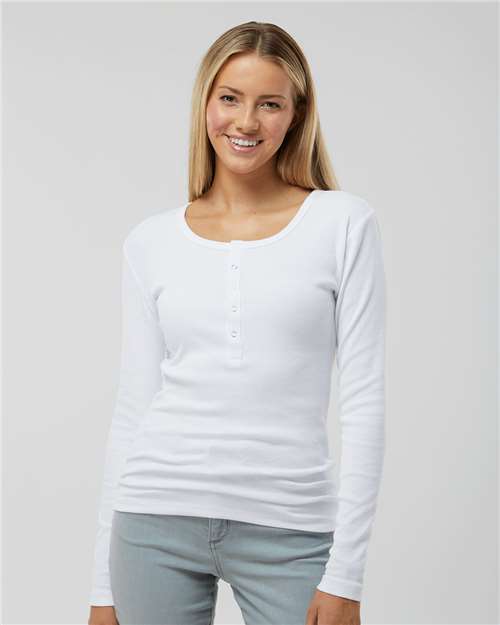Women's Harper Long Sleeve Henley Image 12