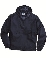 Unisex Packable Half-Zip Hooded Pullover Jacket