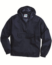 Unisex Packable Half-Zip Hooded Pullover Jacket