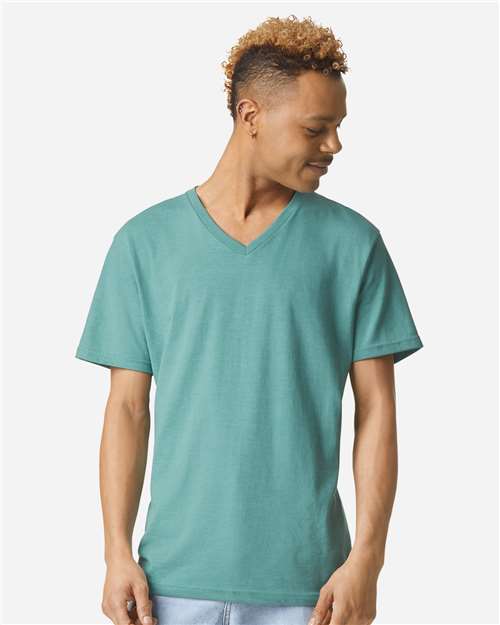 Unisex CVC V-Neck Tee Image 3