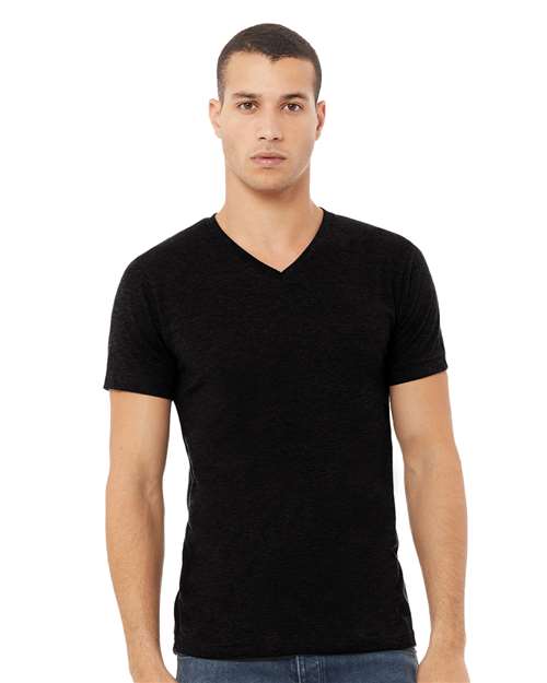 Unisex Heather CVC V-Neck Tee Image 22