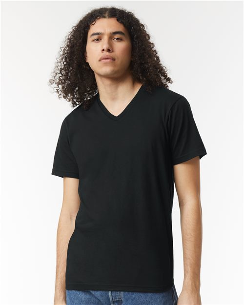 Unisex CVC V-Neck Tee Image 1