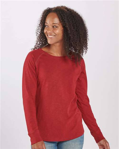 Women's Solid Preppy Patch Long Sleeve T-Shirt Image 3