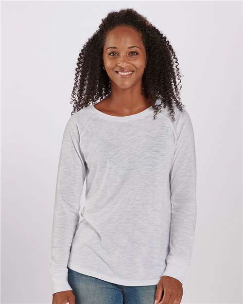 Women's Solid Preppy Patch Long Sleeve T-Shirt Image 12
