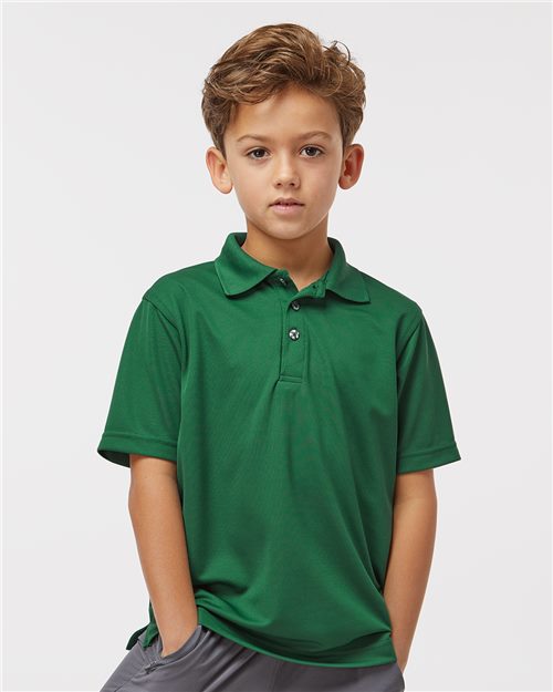 Youth Saratoga Performance Mini Mesh Polo Image 1