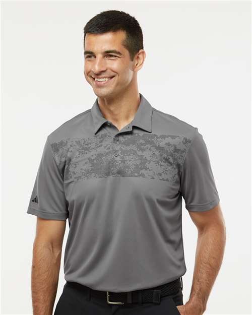 Men's Camo Chest Print Polo Image 3