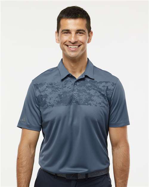 Men's Camo Chest Print Polo Image 4