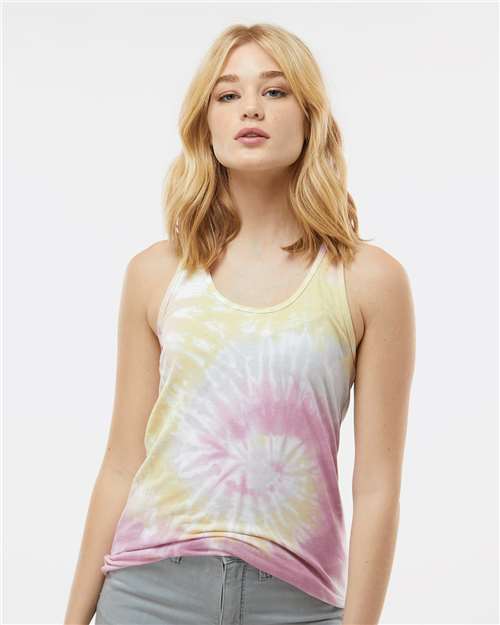 Women's Tie-Dyed Racerback Tank Top Image 3