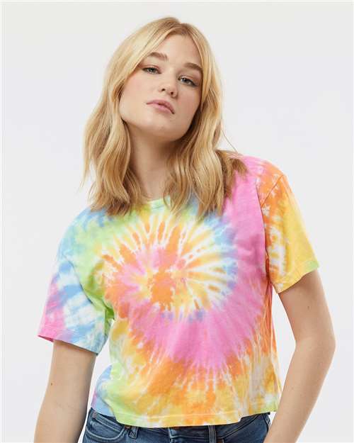 Women's Tie-Dyed Crop T-Shirt Image 4