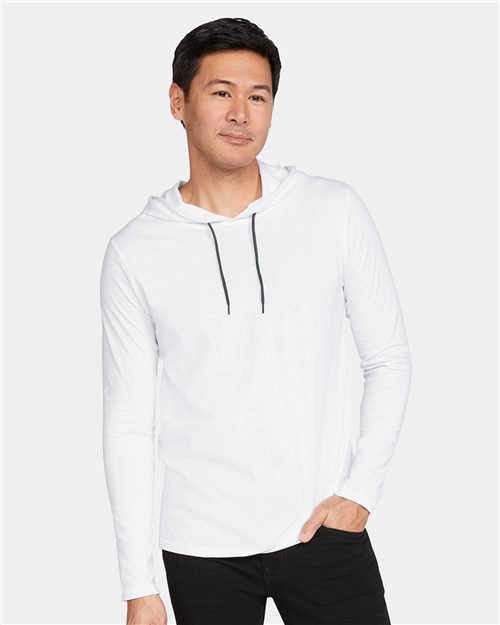 Unisex Softstyle® Lightweight Hooded Long Sleeve T-Shirt Image 1
