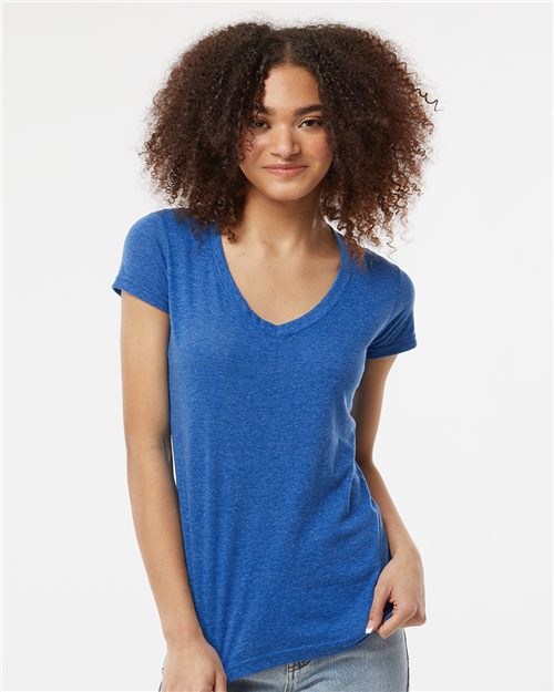 Women's Poly-Rich V-Neck T-Shirt Image 1